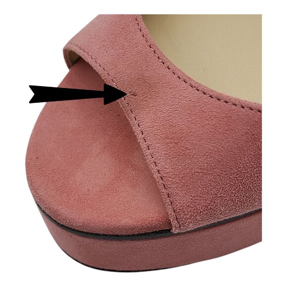 Jimmy Choo Peachy Platform Sandals 125mm - Suede - Pink 38 7.5US $850 - Picture 8 of 10